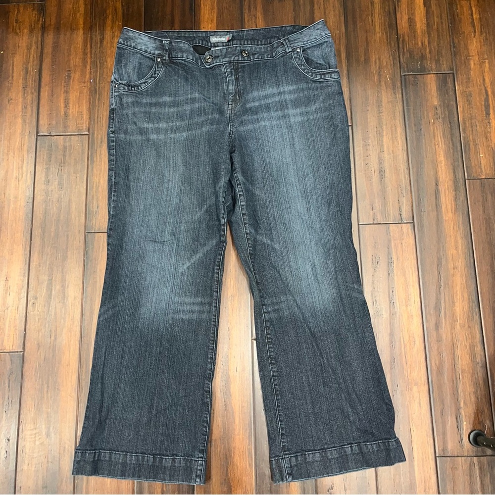 Venezia Dark Blue Wide Leg Jeans Size 6 average (Sz 24)
